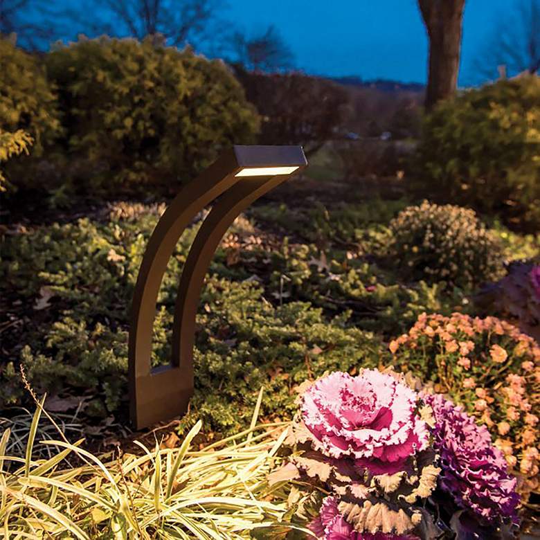 Image 2 WAC Slide 15 1/4" High Bronze LED Landscape Path Light more views