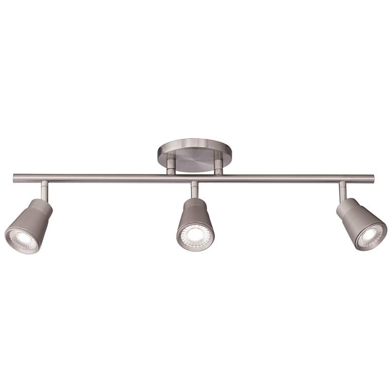 Image 1 WAC Solo 3-Light Brushed Nickel LED Track Fixture