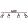 WAC Solo 4-Light Brushed Nickel LED Track Fixture