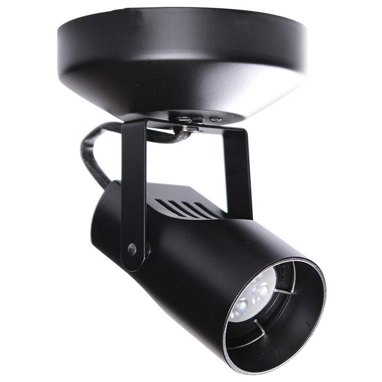 Image 1 WAC Spot 007 Black 3000K LED Track Ceiling Spot Light