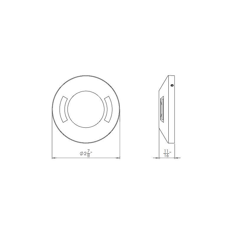 Image 4 WAC Stak 3" Wide Steel 3000K LED Bi-Directional Step Light more views