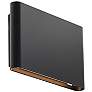 2_WAC Tablet 8 1/2" Wide 2-Light Modern Black Outdoor Wall Light