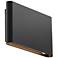 WAC Tablet 8 1/2" Wide 2-Light Modern Black Outdoor Wall Light