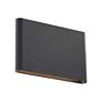 3_WAC Tablet 8 1/2" Wide 2-Light Modern Black Outdoor Wall Light more views