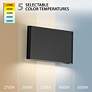 5_WAC Tablet 8 1/2" Wide 2-Light Modern Black Outdoor Wall Light more views