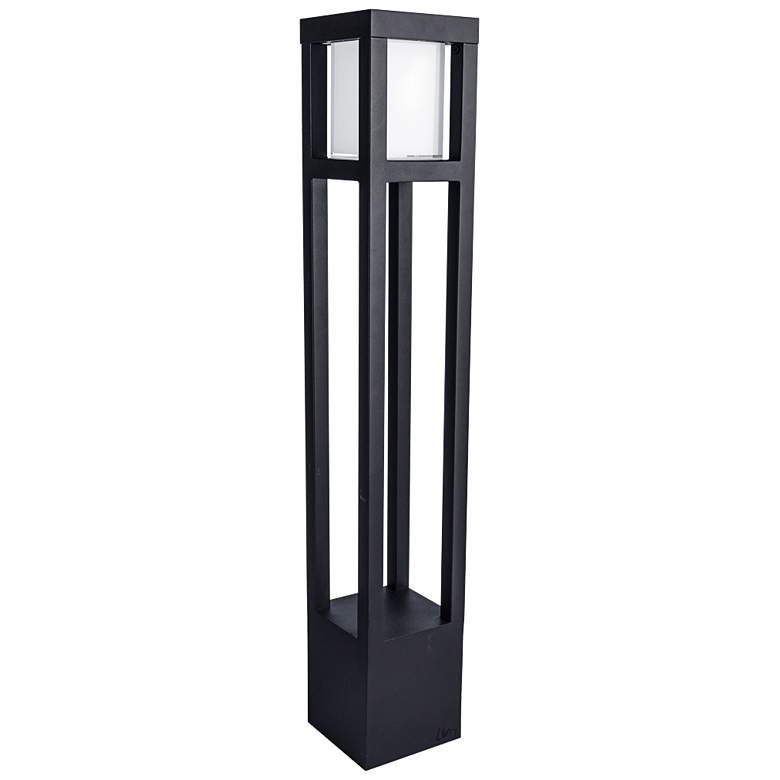 Image 1 WAC Tower 30 inch High Black Metal LED Bollard Light