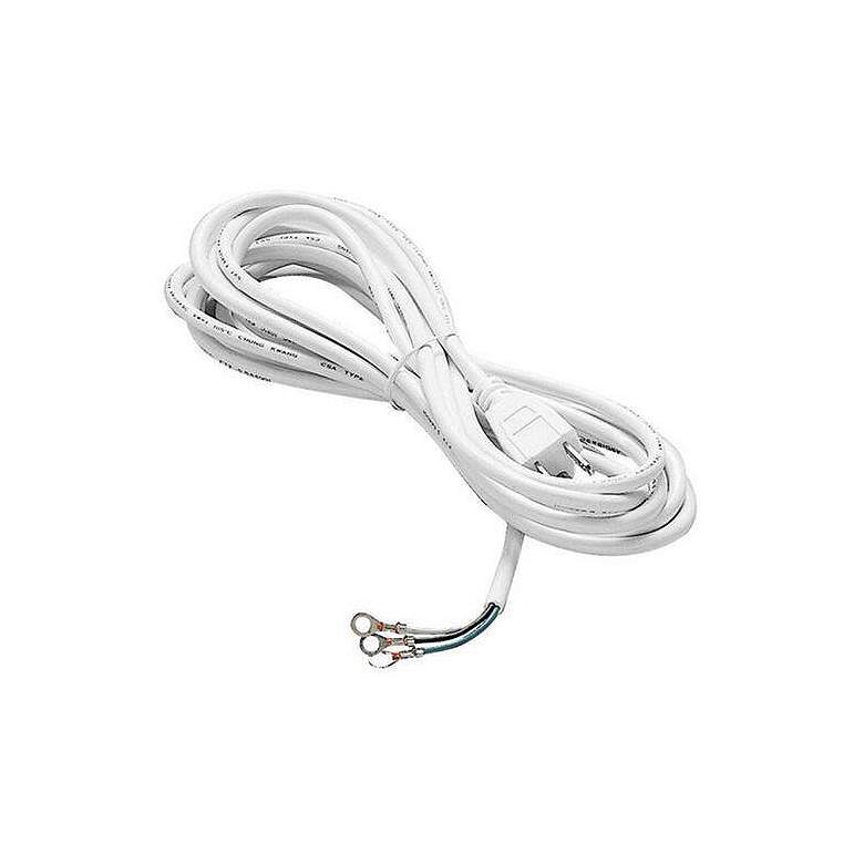 Image 1 WAC Track Plug In White 15-Foot Outlet Extension Cord