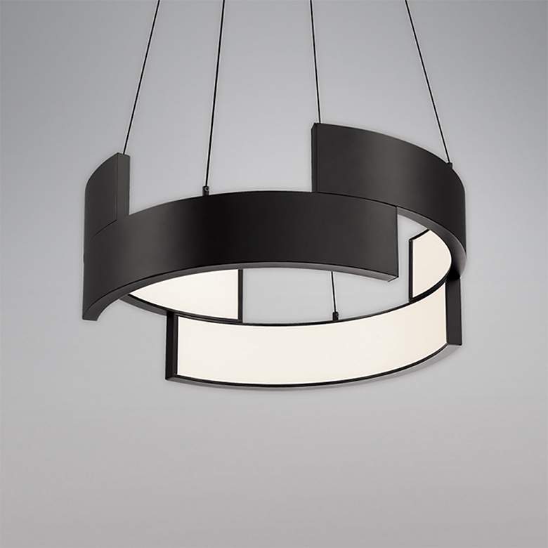 Image 3 WAC Trap 20" Wide Black LED Pendant Light more views