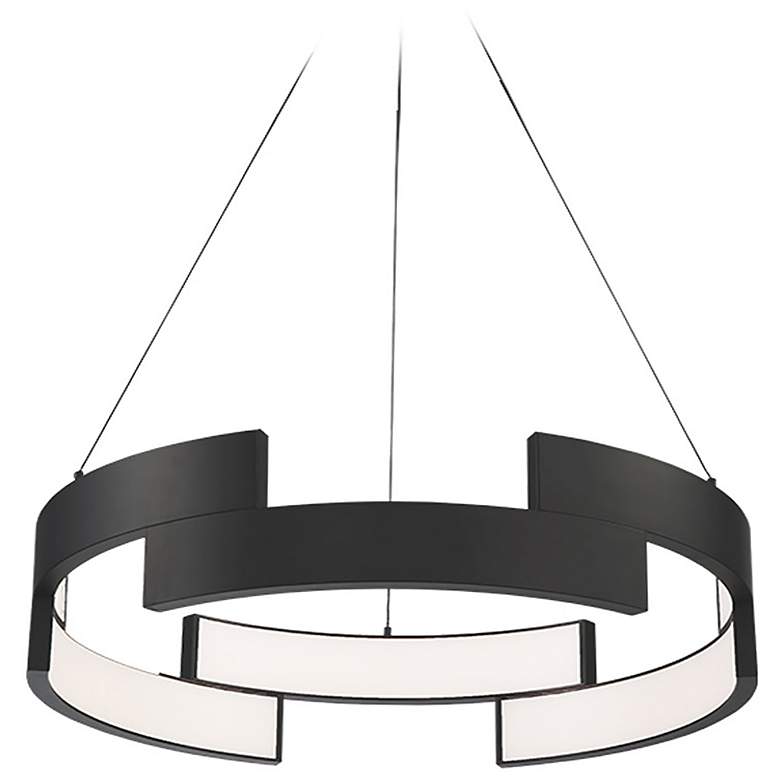 Image 1 WAC Trap 27" Wide Black LED Pendant