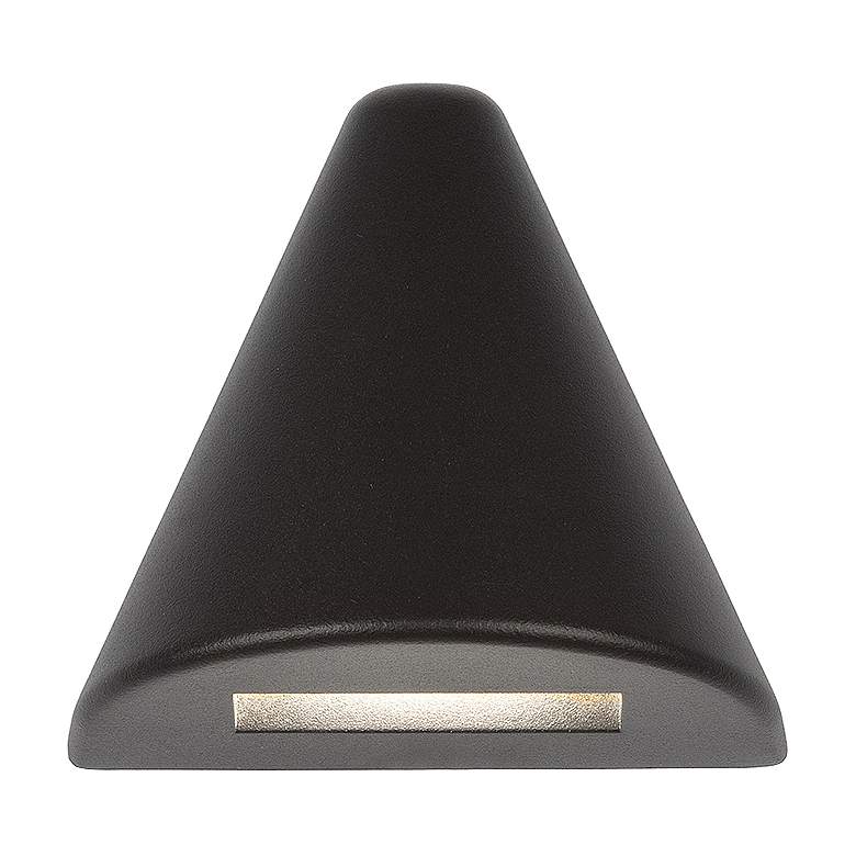 Image 1 WAC Triangle 3 1/2" Wide Black LED Deck Light