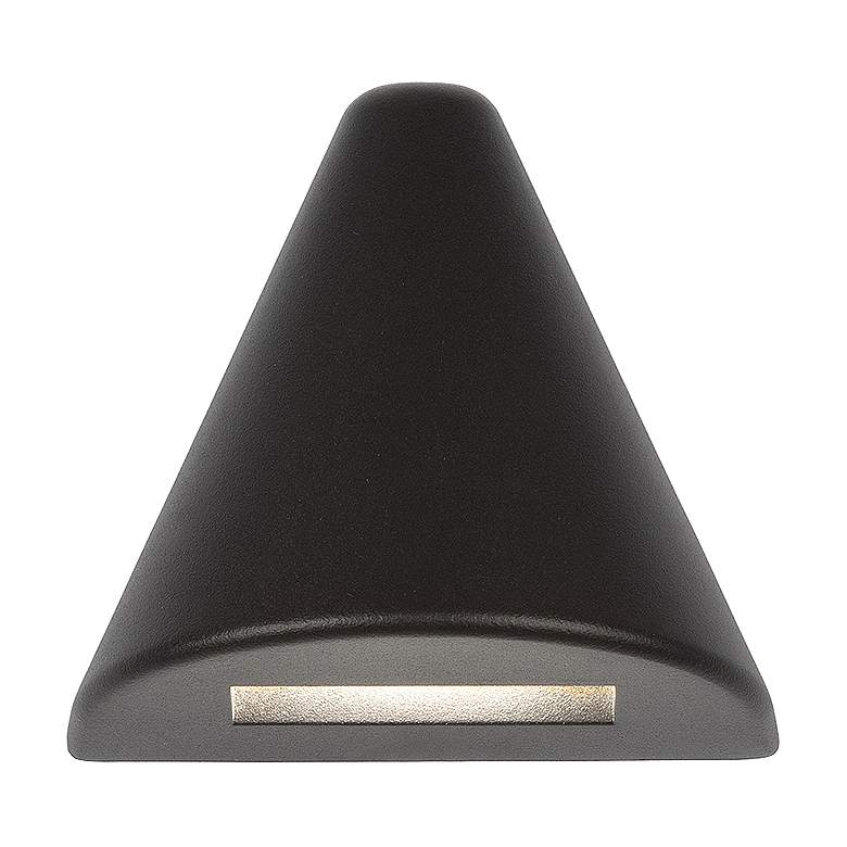 Image 1 WAC Triangle 3 1/2 inch Wide Black LED Deck Light