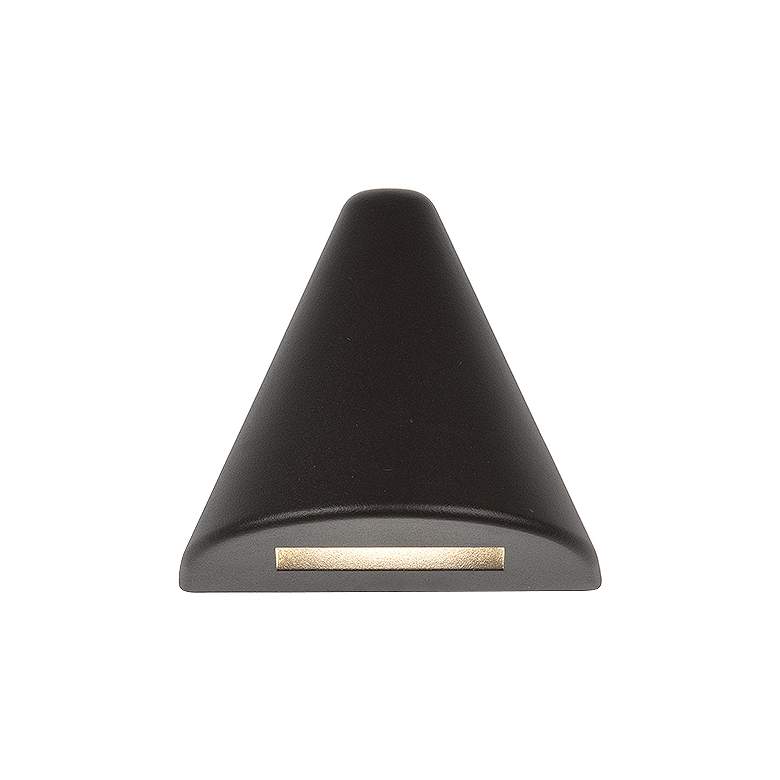 Image 1 WAC Triangle 3 1/2 inch Wide Bronze Aluminum LED Deck Light