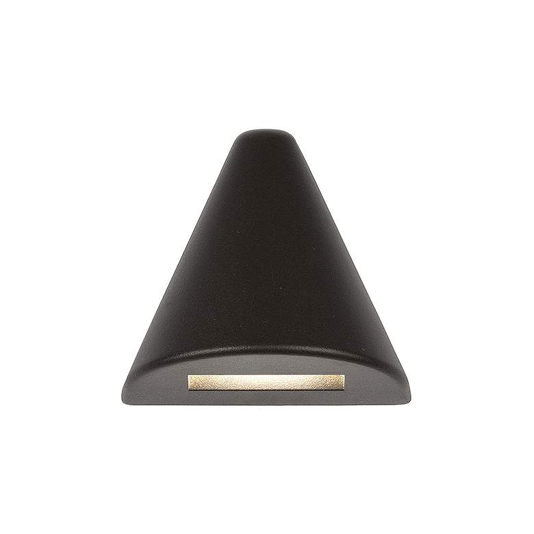 Image 1 WAC Triangle 3 1/2" Wide Bronze Brass LED Deck Light