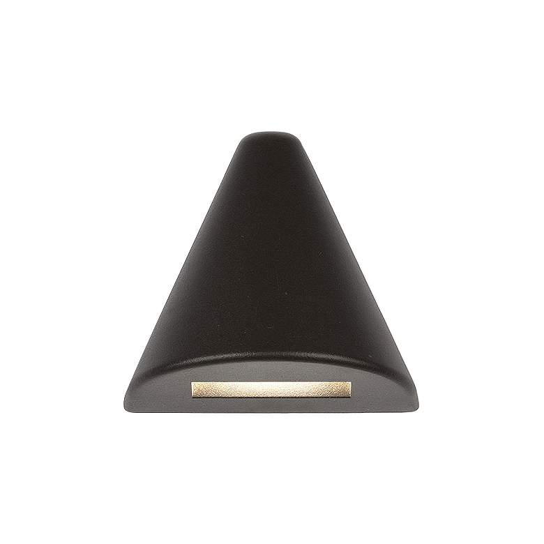 Image 1 WAC Triangle 3 1/2 inch Wide Bronze Brass LED Deck Light