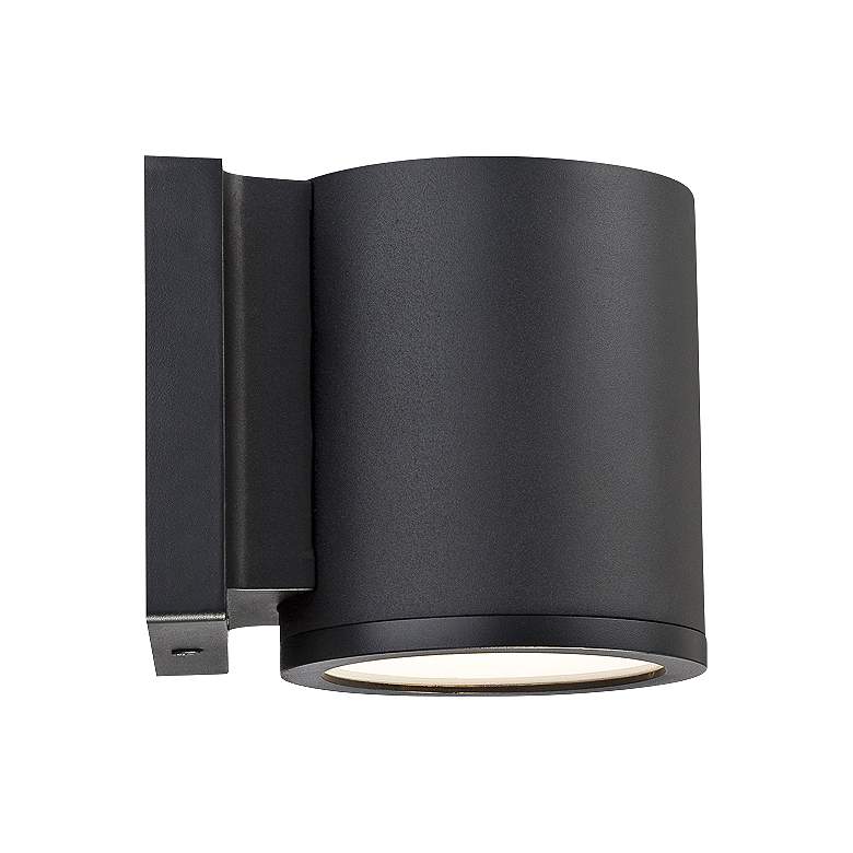 Image 2 WAC Tube 6" High Black Finish Dark Sky LED Outdoor Wall Light