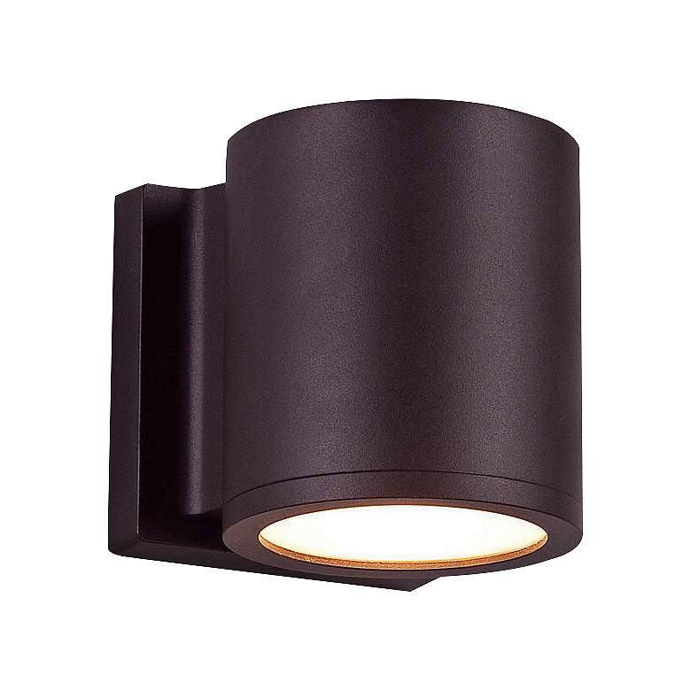 Image 1 WAC Tube 6" High Bronze LED Outdoor Wall Light