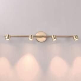 Image1 of WAC Vector 4-Light Brushed Brass LED Track Fixture