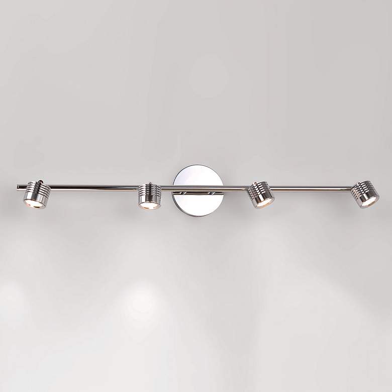 Image 1 WAC Vector 4-Light Chrome LED Track Fixture