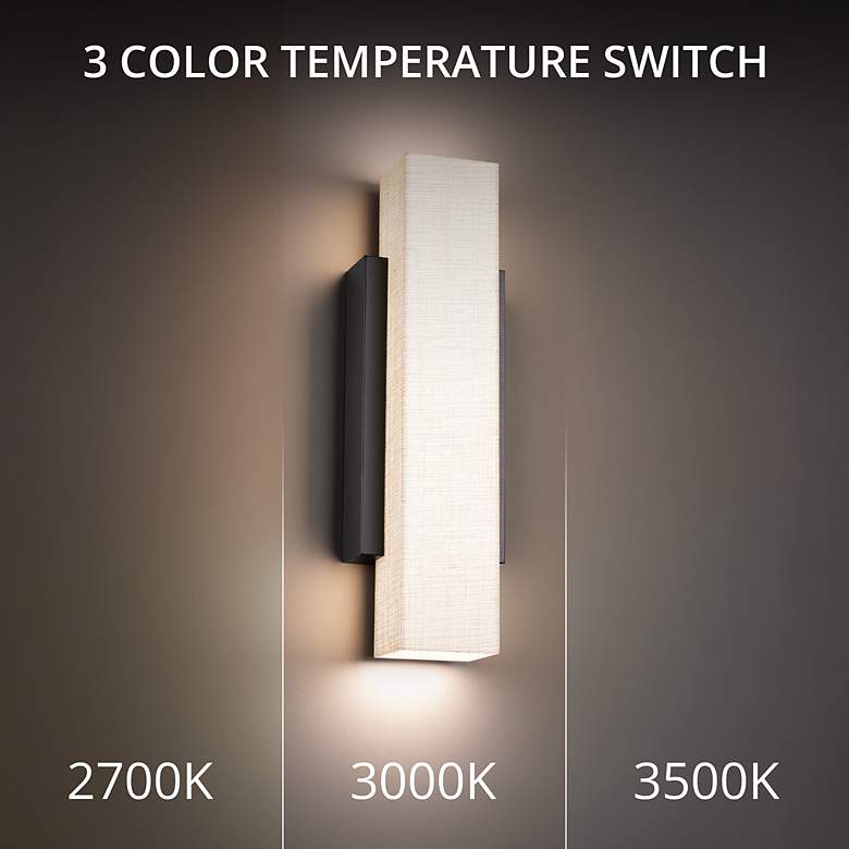 Image 4 WAC Volga 17 1/2" High Matte Black LED Wall Sconce more views