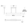 6_WAC Volo 44 1/2" Wide Brushed Black LED Linear Pendant more views