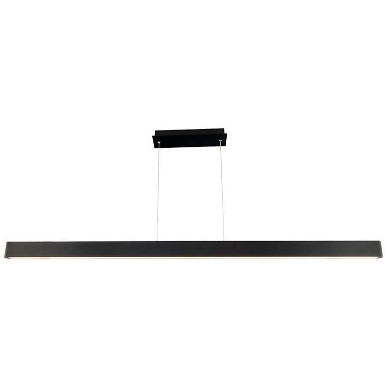 Image 4 WAC Volo 74 1/2" Wide Brushed Black LED Linear Pendant more views