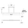7_WAC Volo 74 1/2" Wide Brushed Black LED Linear Pendant more views