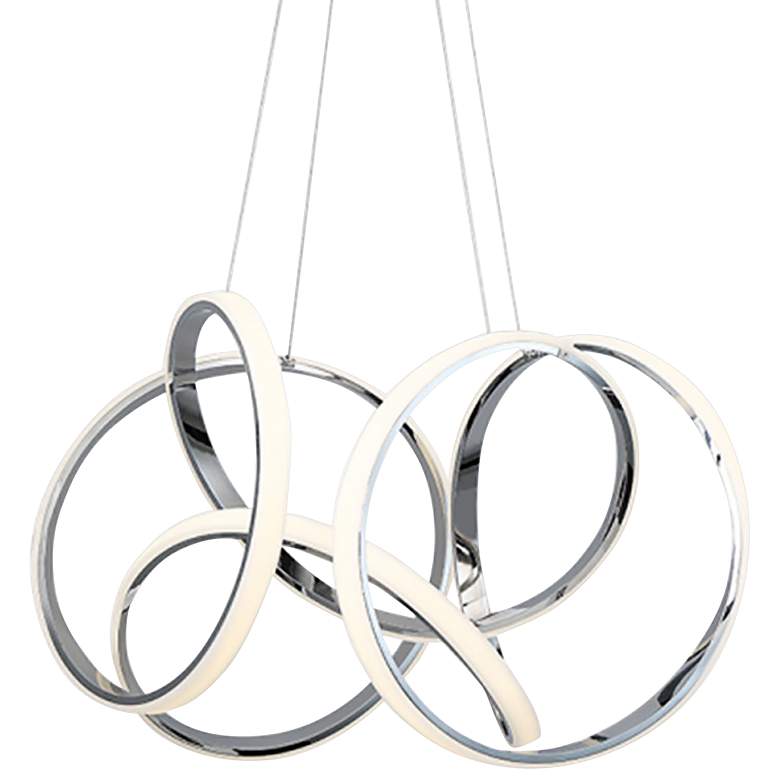 Image 1 WAC Vornado 29" Wide Chrome LED Ribbon Pendant Light