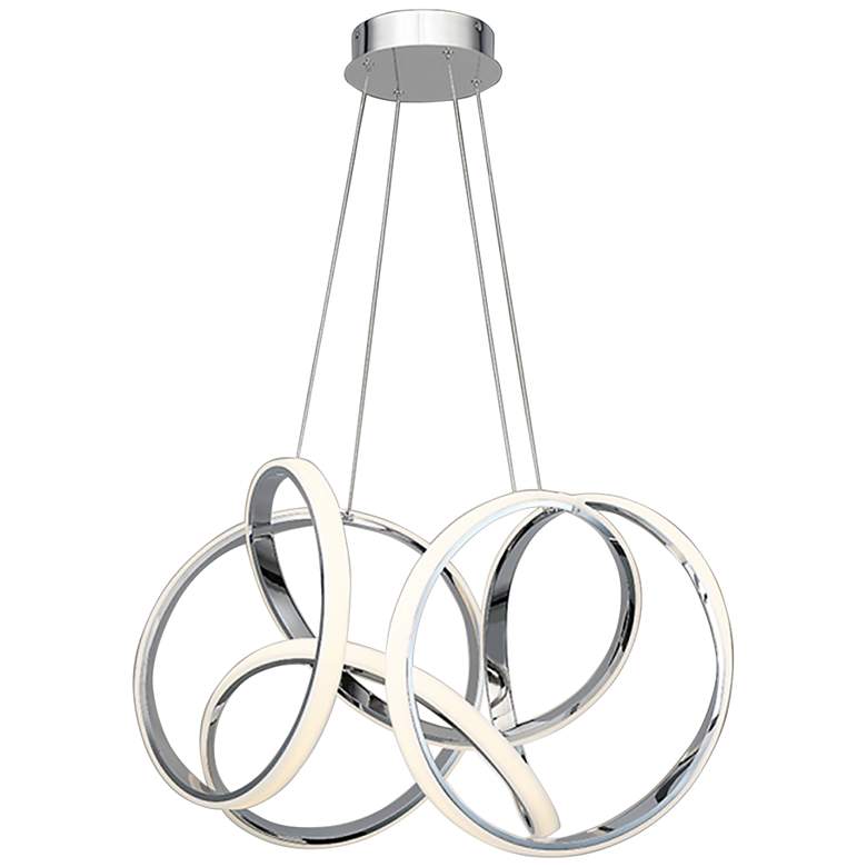 Image 3 WAC Vornado 29" Wide Chrome LED Ribbon Pendant Light more views