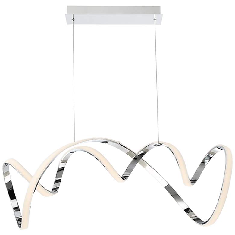 Image 1 WAC Vornado 41" Wide Chrome LED Pendant Light