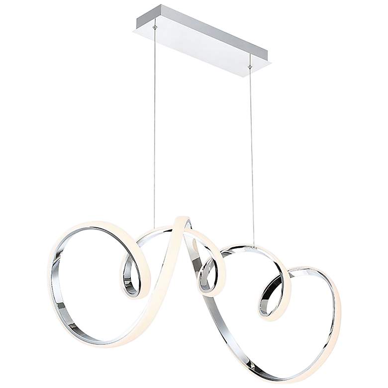 Image 2 WAC Vornado 41" Wide Chrome LED Pendant Light more views
