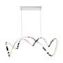 1_WAC Vornado 41" Wide Modern Chrome LED Ribbon Pendant Chandelier