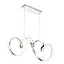 2_WAC Vornado 41" Wide Modern Chrome LED Ribbon Pendant Chandelier more views