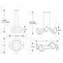3_WAC Vornado 41" Wide Modern Chrome LED Ribbon Pendant Chandelier more views