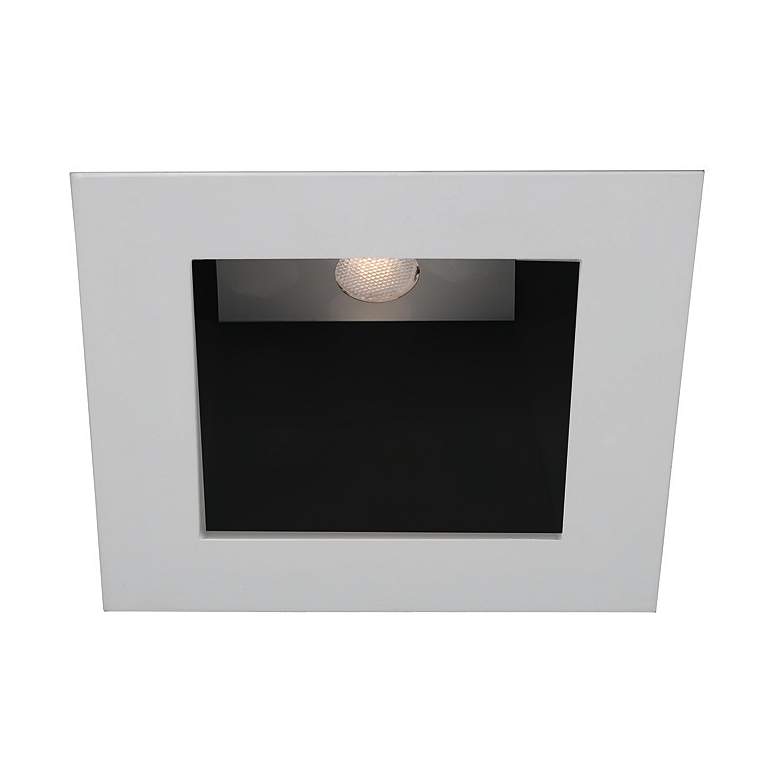 Image 1 WAC White - Black 4 inch LED Square Recessed Light Trim