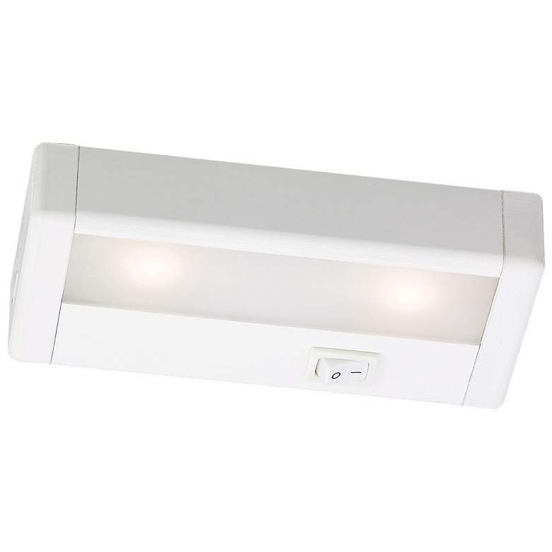 Image 1 WAC White LED 8 inch Wide Under Cabinet Light Bar