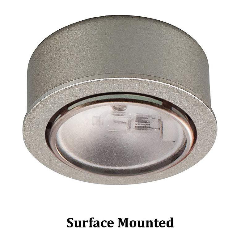 Image 1 WAC Xenon 2.63 inch Wide Round Nickel Button Under Cabinet Light