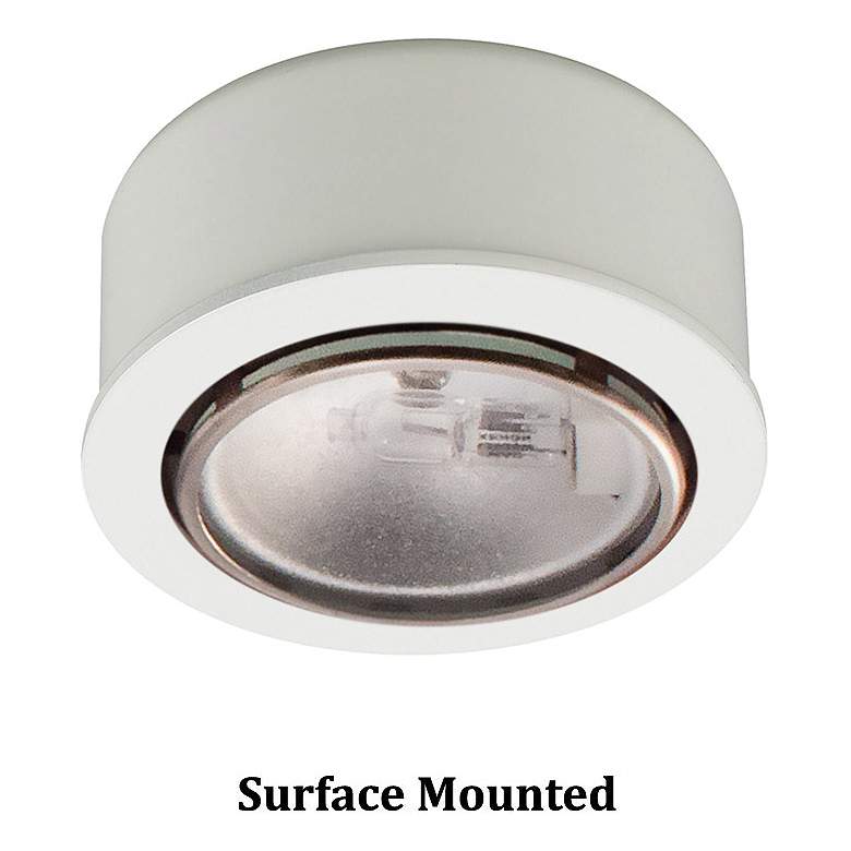 Image 1 WAC Xenon 2.63 inch Wide Round White Button Under Cabinet Light