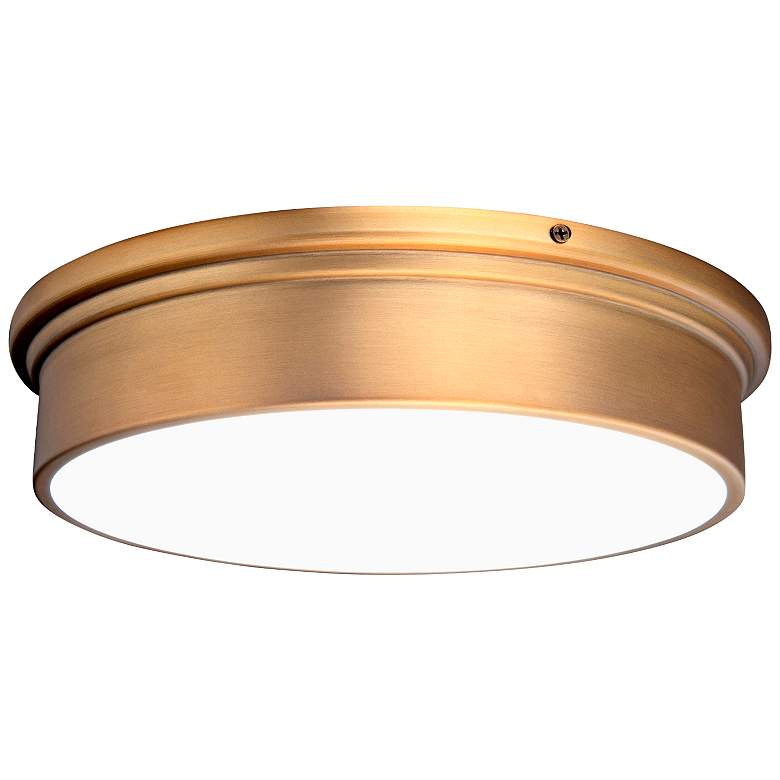 Image 3 WAC York 12" Wide Aged Brass LED Ceiling Light