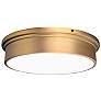 3_WAC York 12" Wide Aged Brass LED Ceiling Light