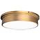 WAC York 12" Wide Aged Brass LED Ceiling Light