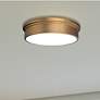 2_WAC York 12" Wide Aged Brass LED Ceiling Light