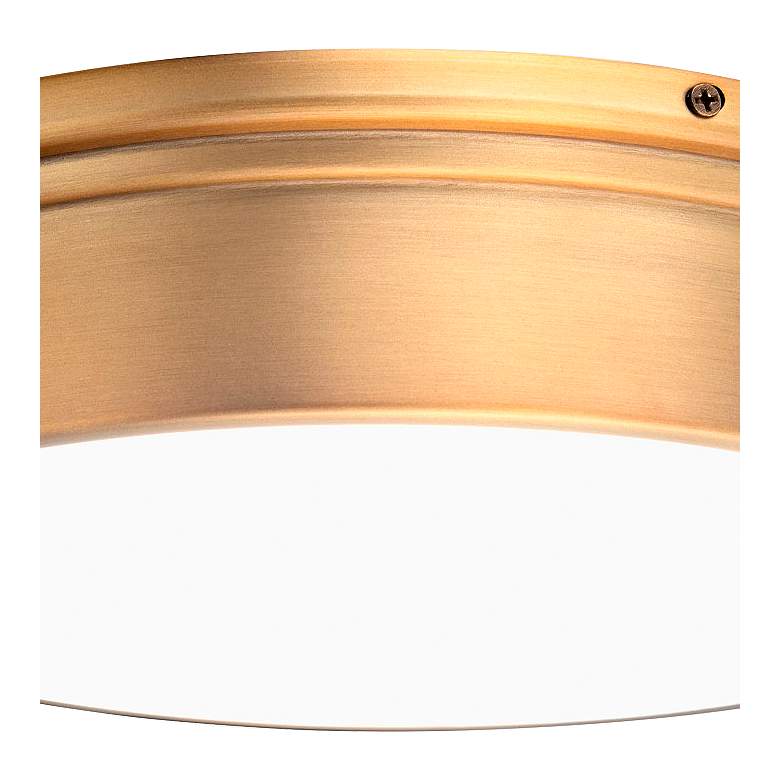 Image 4 WAC York 12" Wide Aged Brass LED Ceiling Light more views