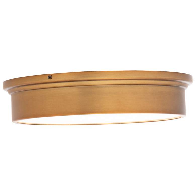 Image 7 WAC York 12" Wide Aged Brass LED Ceiling Light more views