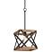 Wade 10 1/4" Wide Bronze and Old Wood Mini Pendant Light