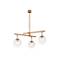 Wade 44 1/4" Wide Patina Brass 3-Light Chandelier