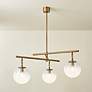 1_Wade 44 1/4" Wide Patina Brass 3-Light Chandelier