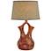 Wade Eagle Pattern Brick Finish Handcrafted Vase Table Lamp