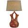 Wade Eagle Pattern Brick Finish Handcrafted Vase Table Lamp
