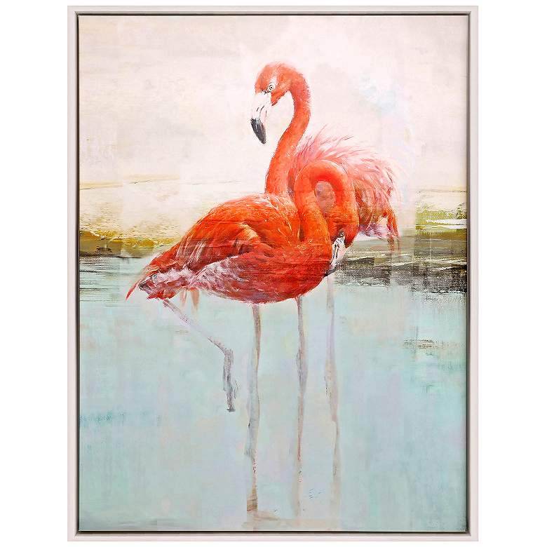 Image 2 Wading Flamingo I 32"W x 42"H Canvas