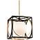 Wadsworth 13 1/2" Wide Aged Brass and Black Pendant Light